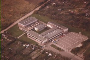 Hebbelschule Flensburg, Luftaufnahme 1981