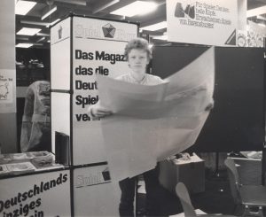 SPIEL in Essen 1984, Jens Junge beim Aufbau