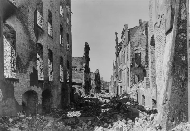 II. Weltkrieg, Lübeck, britischer Luftangriff vom 29.03.1942, zerstörte Alfstraße